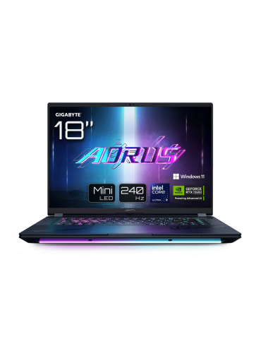 GIGABYTE AORUS MASTER 18 BYHC5DED65SP - 18" QHD+ MiniLED 240 Hz Display, Intel Core Ultra 9 275HX, 32GB RAM, 2TB SSD, NVIDIA GeF