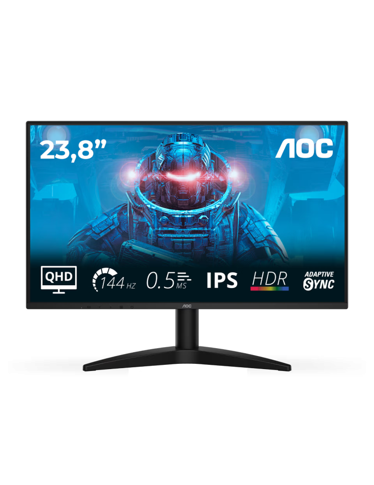 AOC Q24B36X 24 Zoll - QHD Gaming Monitor IPS Panel, QHD, 144 Hz, 4 ms, HDR10, HDMI, DP
