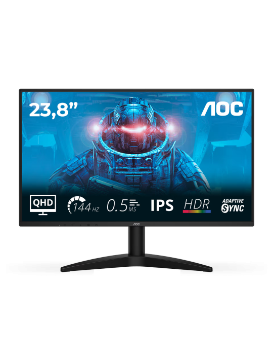 AOC Q24B36X 24 Zoll - QHD Gaming Monitor IPS Panel, QHD, 144 Hz, 4 ms, HDR10, HDMI, DP