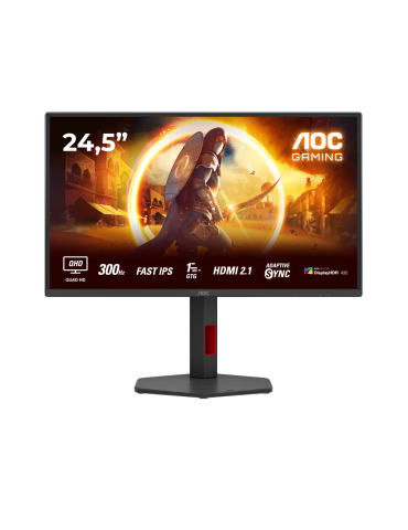 AOC Q25G4SR 25 Zoll - QHD Gaming Monitor Fast IPS Panel, QHD, 300 Hz, 1 ms, HDR400, HDMI 2.1, DP