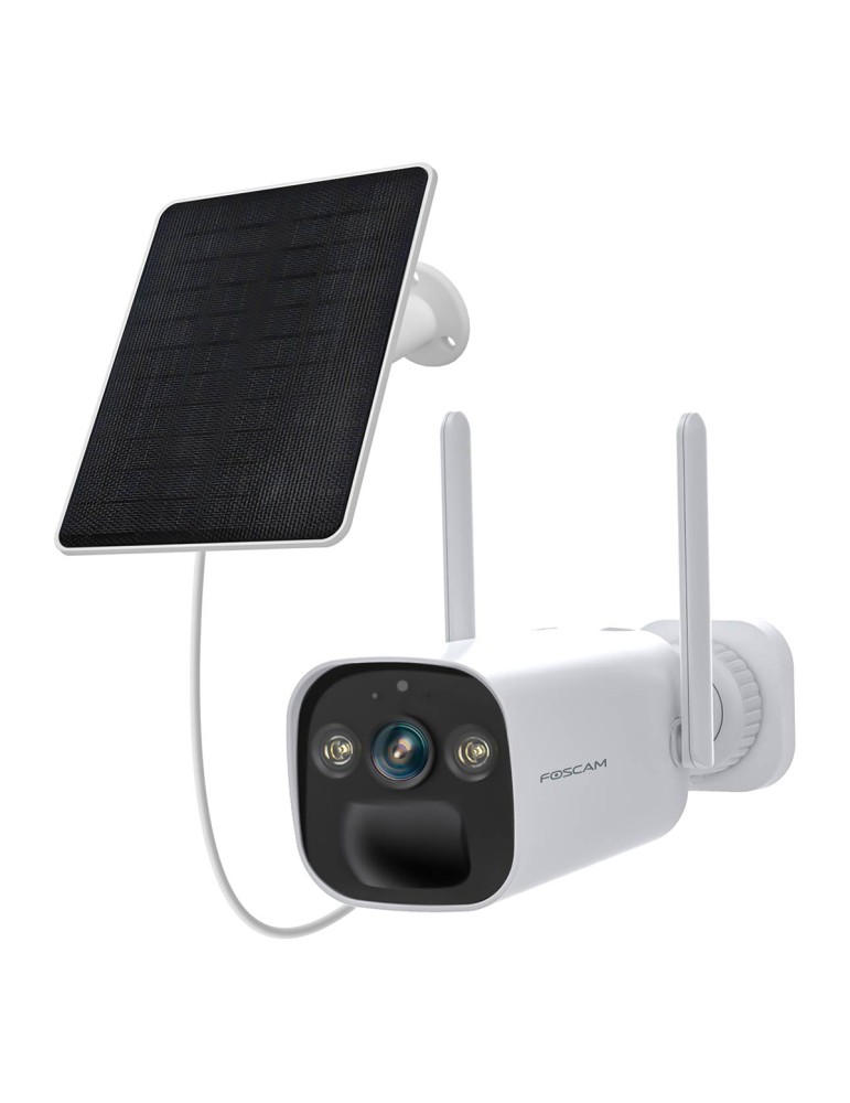 Foscam BP4 WLAN Überwachungskamera inkl. Solarpanel 4MP (2560x1440), Akku-/Solarbetrieb, Nachtsicht in Farbe