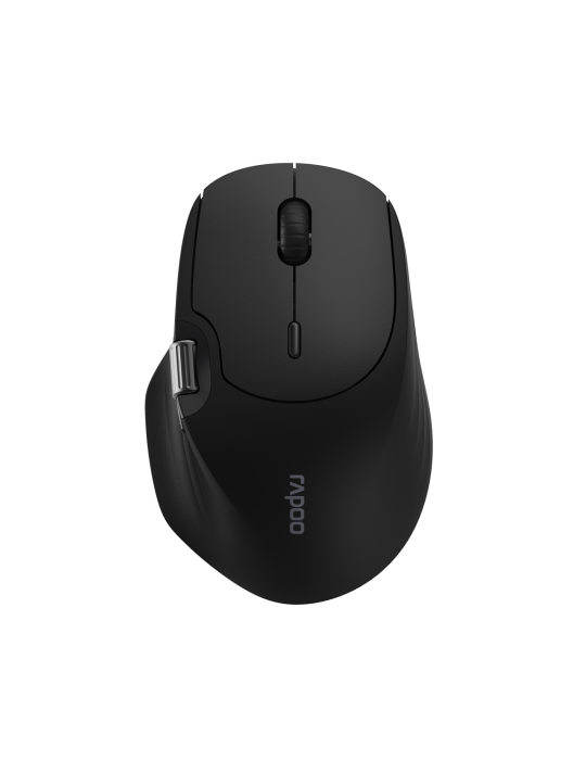 Rapoo Kabellose Multi-Mode-Maus "MT560", Schwarz Bluetooth, kabellos (Dongle), hochauflösender 4000 Dpi-Sensor, Bis zu 10 m Reic