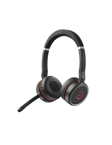 Jabra Evolve 75 SE Headset, Stereo, Kabellos, Bluetooth, ANC, inkl. Link 370 und Ladestation, Optimiert für Unified Communicatio