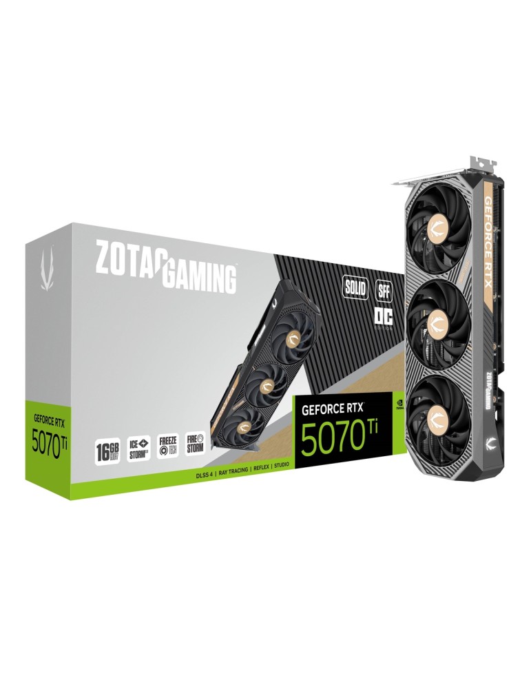 ZOTAC GAMING GeForce RTX 5070 Ti SOLID OC SFF - 16GB GDDR7, HDMI, 3x DP