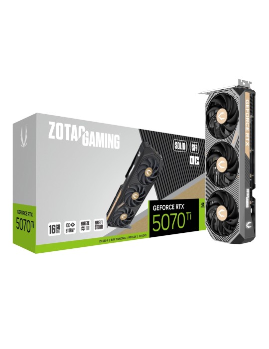 ZOTAC GAMING GeForce RTX 5070 Ti SOLID OC SFF - 16GB GDDR7, HDMI, 3x DP