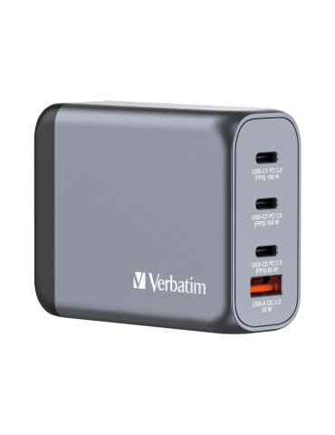 VERBATIM GNC-100 GaN Netzladegerät 4 Port 100W USB A/C