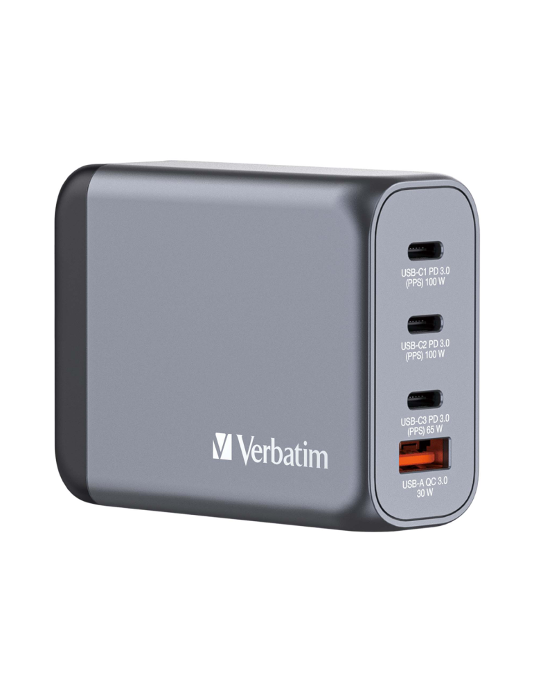 VERBATIM GNC-100 GaN Netzladegerät 4 Port 100W USB A/C
