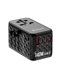 VERBATIM GAN III UNIVERSAL Reiseadapter UTA-10 mit 2 X USB-C PD 140W & QC 4+ / 2 X USB-A QC 3.00