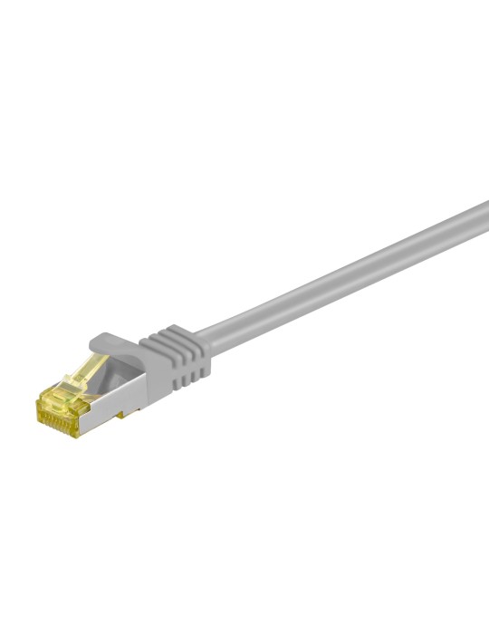 Goobay 0,5m RJ45 Patchkabel CAT 6A S/FTP (PiMF), 500 MHz, mit CAT 7 Rohkabel, grau LSZH halogenfrei, Kupfer