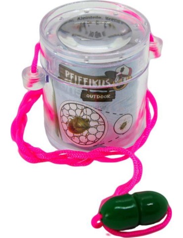 Pfiffikus-Mini Lupenbecher 4cm & Schnur