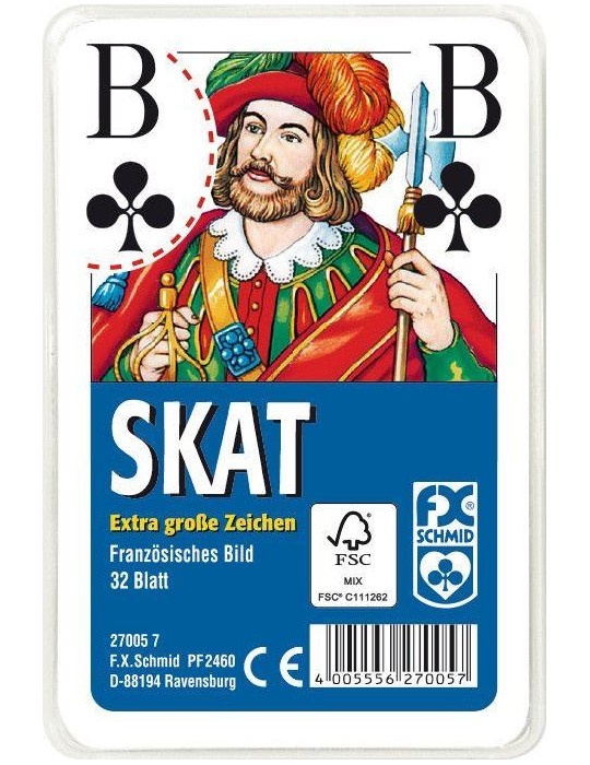 Skat französisches Bild große Eckzeichen