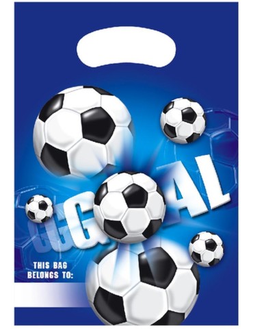 Fußball blau Partytüten 6 Stück