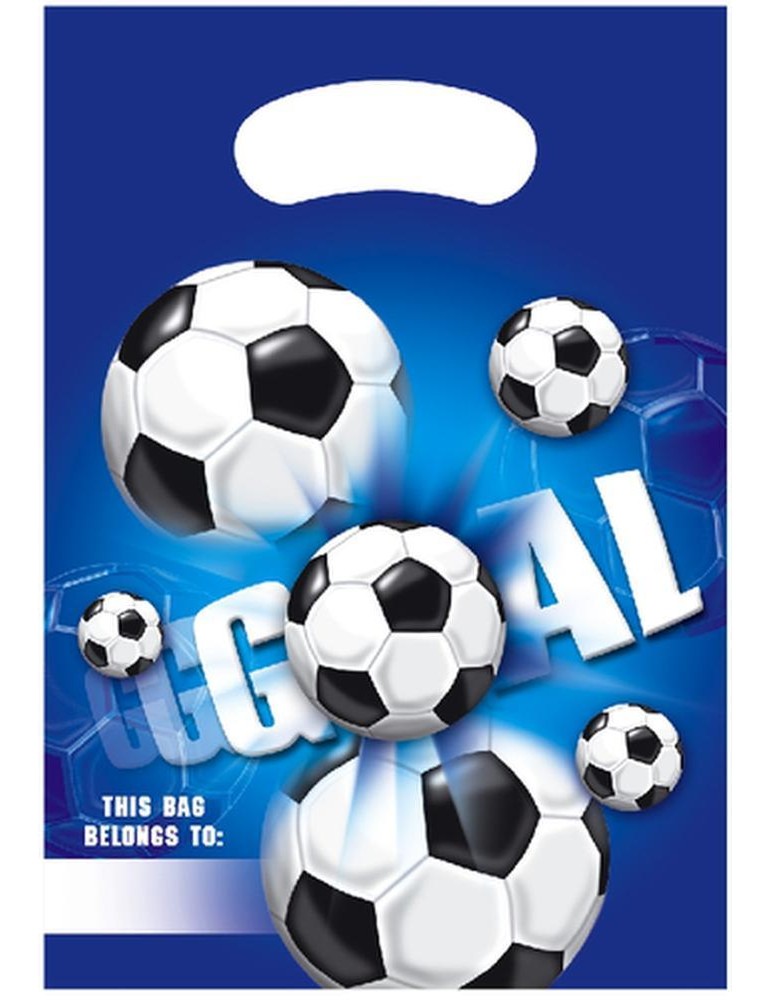 Fußball blau Partytüten 6 Stück