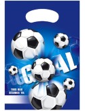 Fußball blau Partytüten 6 Stück