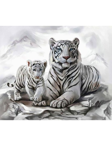 Diamond Painting Tigermama 40x30cm