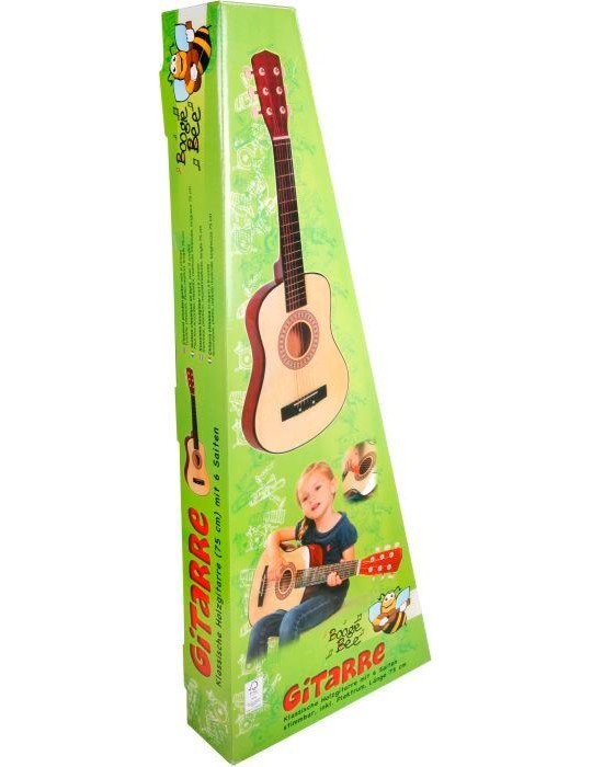 BGB Holzgitarre mit 6 Saiten, 75cm