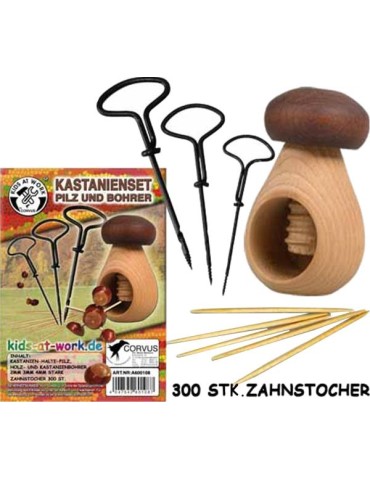 Kids at Work Kastanienset Pilz u. Bohrer