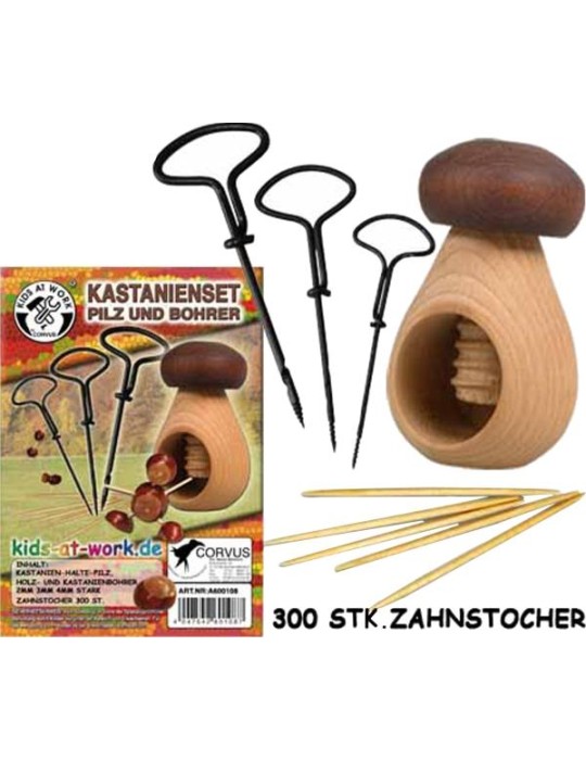 Kids at Work Kastanienset Pilz u. Bohrer