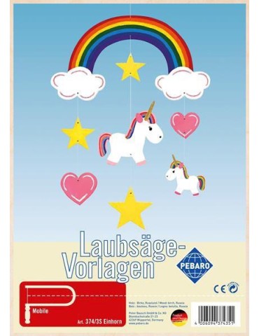 AV-LAUBSÄGEVORLAGE MOBILE EINHORN 374/3S