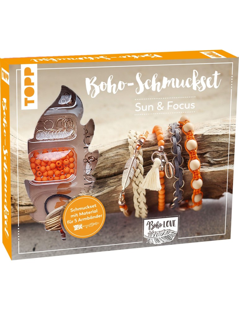 Boho-Schmuckset Sun & Joy (Orange)