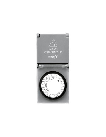 HEITECH Zeitschaltuhr mit Klappdeckel mechanisch