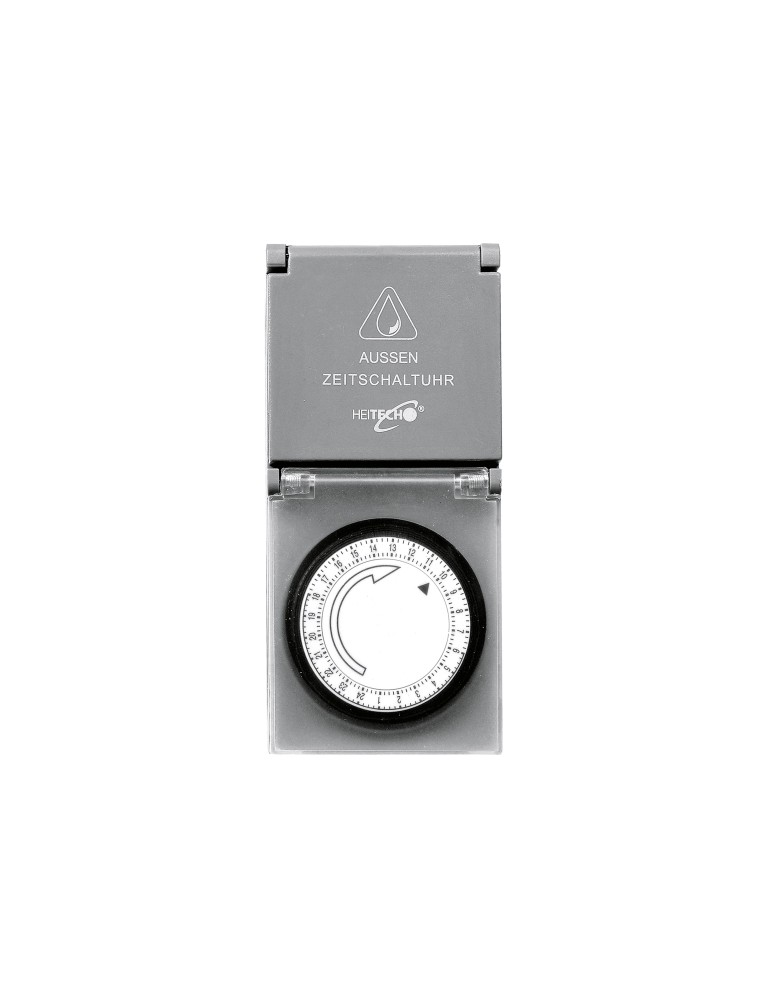 HEITECH Zeitschaltuhr mit Klappdeckel mechanisch