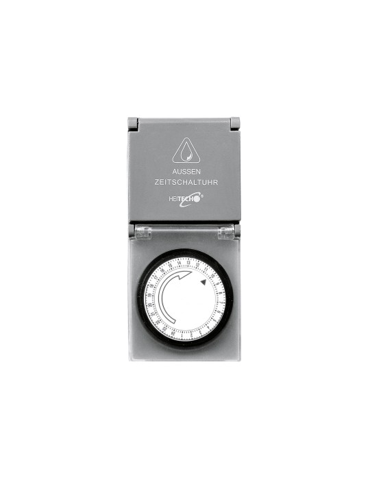 HEITECH Zeitschaltuhr mit Klappdeckel mechanisch
