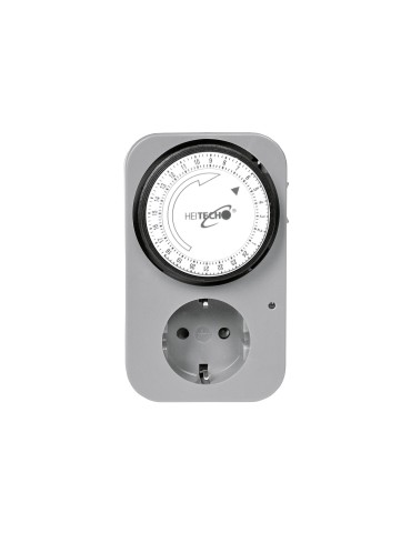 HEITECH Tages-Zeitschaltuhr mit Kinderschutz mechanisch