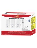 HEITECH Funksteckdosen-Set 4-teilig| 3 Steckdosen | 1 Fernbedienung (inkl. Batterie (1 x CR2032 / 3 V)