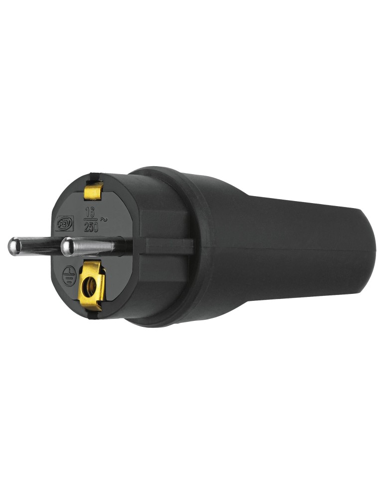 REV RITTER SchuKo-Stecker Vollgummi SK schwarz