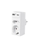 HEITECH Steckdosenadapter Schuko/Euro 1xUSB A 1x USB C