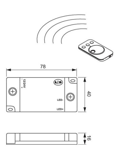 LED-Funkdimmer Startset 12 V (24 V) 36 W (72 W) weiß Startset L&S
