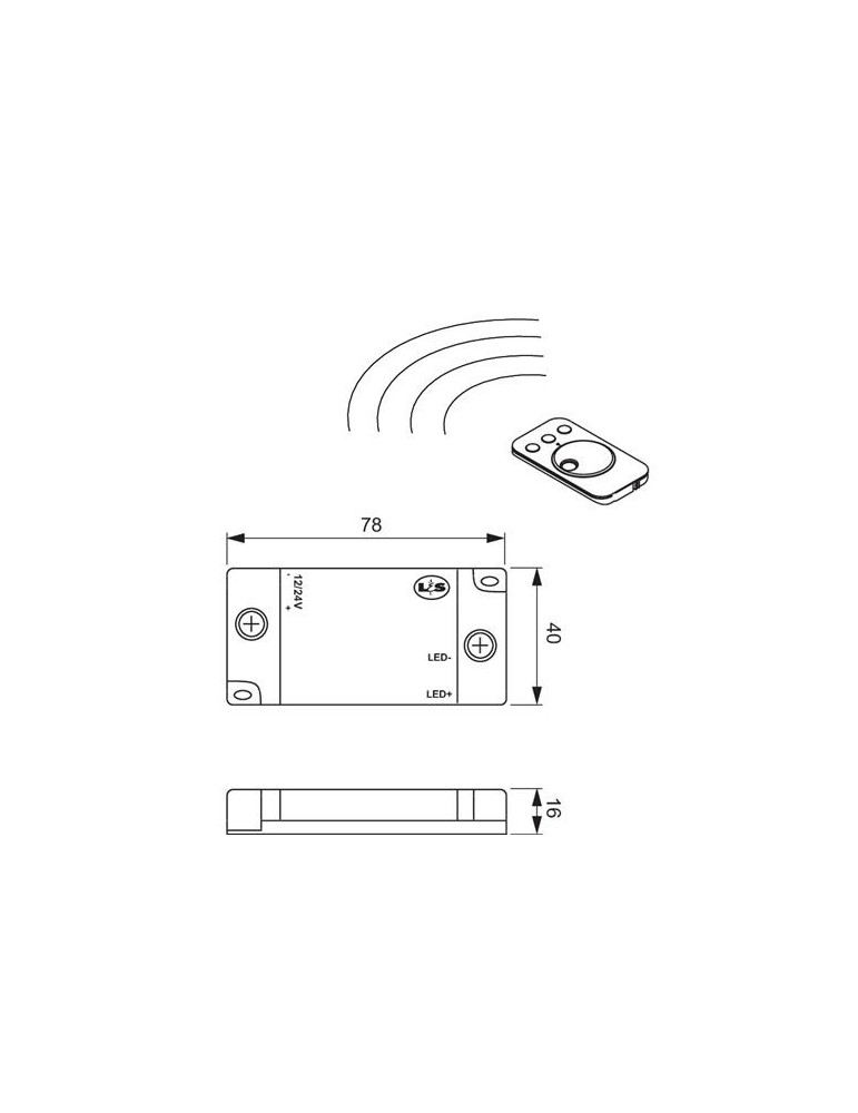LED-Funkdimmer Startset 12 V (24 V) 36 W (72 W) weiß Startset L&S