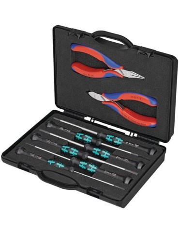 Elektronikwerkzeugsatz 8tlg.im Kunststoffkoffer KNIPEX