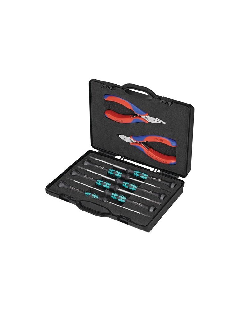 Elektronikwerkzeugsatz 8tlg.im Kunststoffkoffer KNIPEX