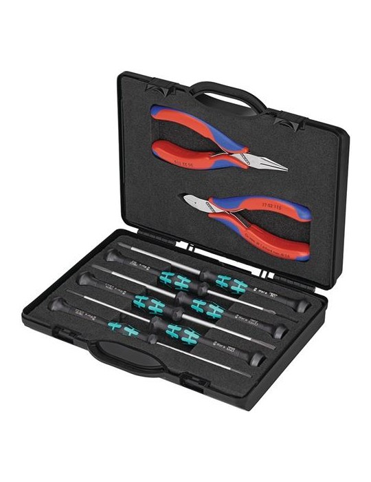 Elektronikwerkzeugsatz 8tlg.im Kunststoffkoffer KNIPEX