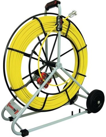 Glasfaserstab Band-L.120m Biege-R.620mm Kabel-D.9mm RUNPOTEC