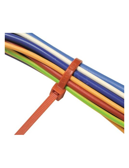 Kabelbinder L.280mm B.4,5mm PA 6.6 rot 100St./Btl.SAPISELCO