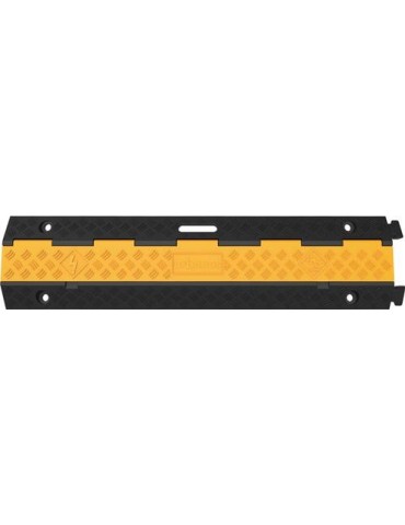 Schlauch- u.Kabelbrücke L980xB240xH45mm Gum.schwarz/gelb 2 Kanäle