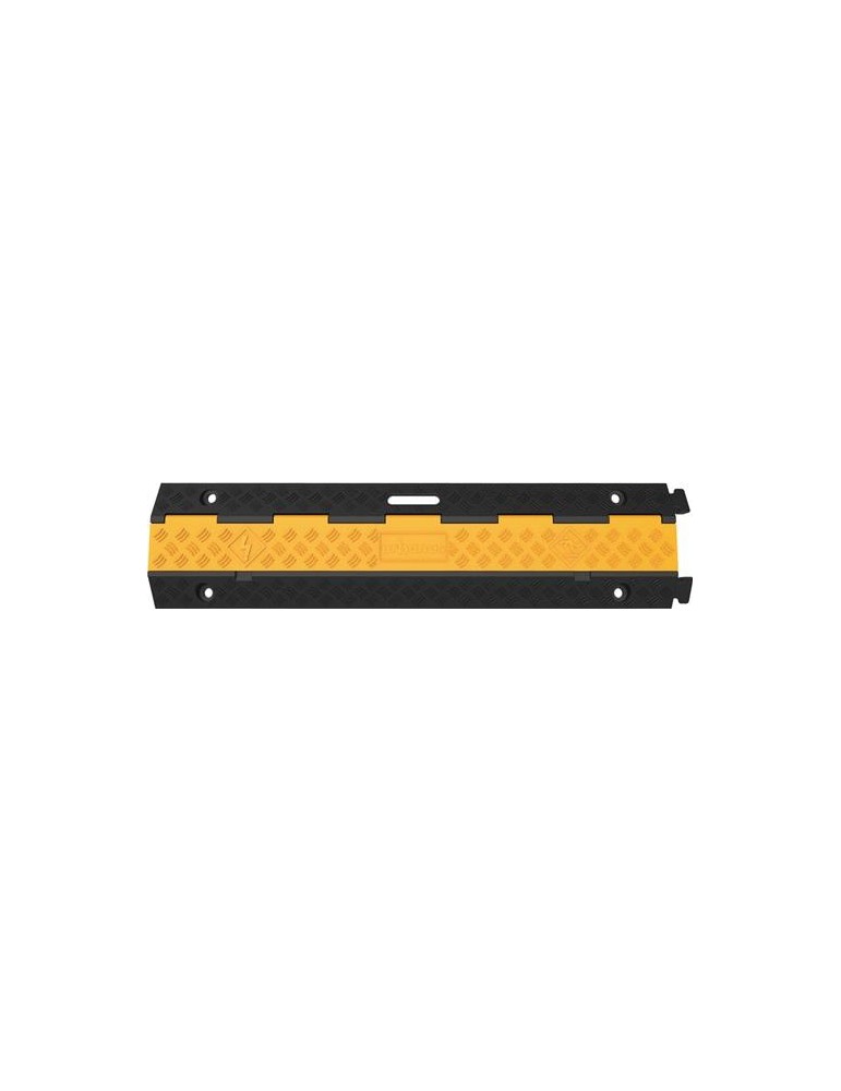 Schlauch- u.Kabelbrücke L980xB240xH45mm Gum.schwarz/gelb 2 Kanäle