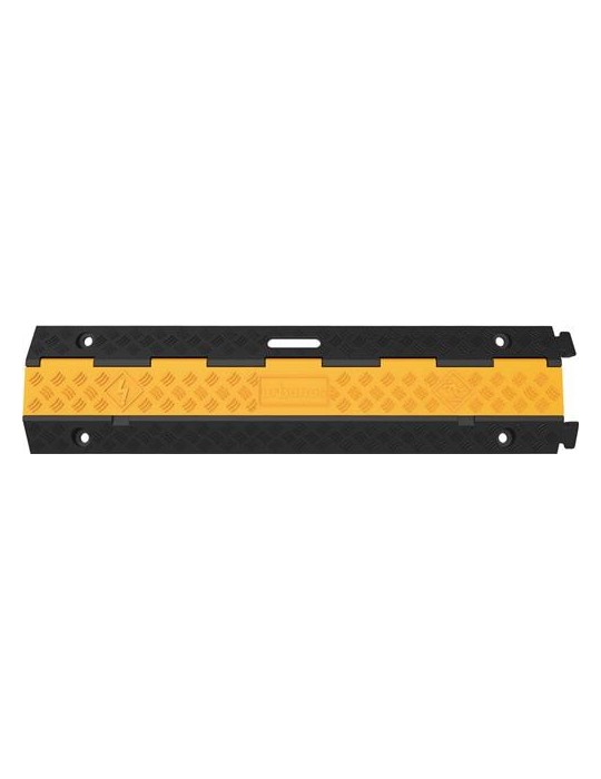 Schlauch- u.Kabelbrücke L980xB240xH45mm Gum.schwarz/gelb 2 Kanäle