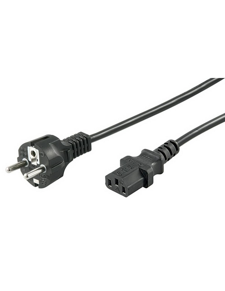 Netzkabel Schutzkontakt-Stecker IEC 320-C13 Buchse 150cm schwarz
