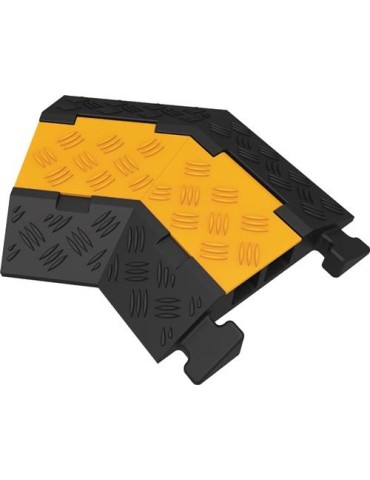 Schlauch- u.Kabelbrücke H45mm Gum.schwarz/gelb li.