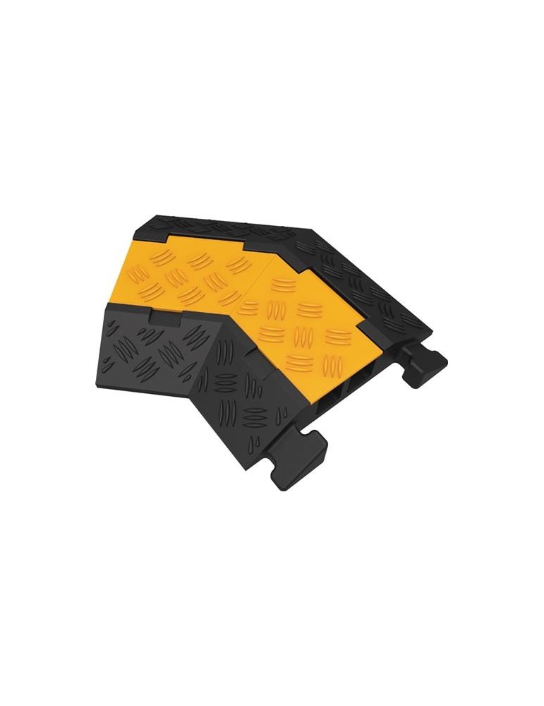 Schlauch- u.Kabelbrücke H45mm Gum.schwarz/gelb li.