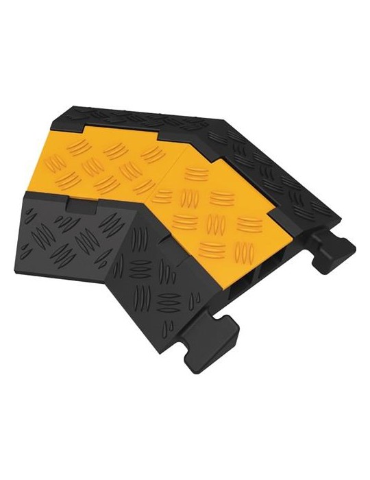 Schlauch- u.Kabelbrücke H45mm Gum.schwarz/gelb li.
