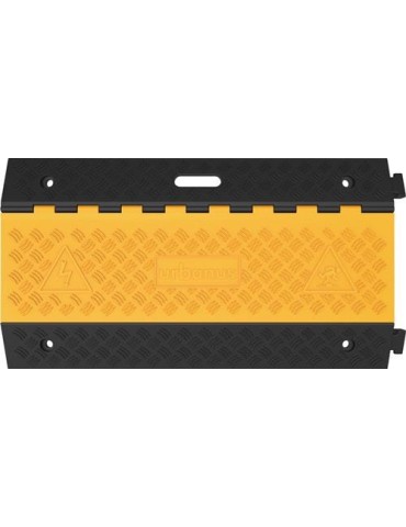 Schlauch- u.Kabelbrücke L900xB500xH50mm Gum.schwarz/gelb 5 Kanäle