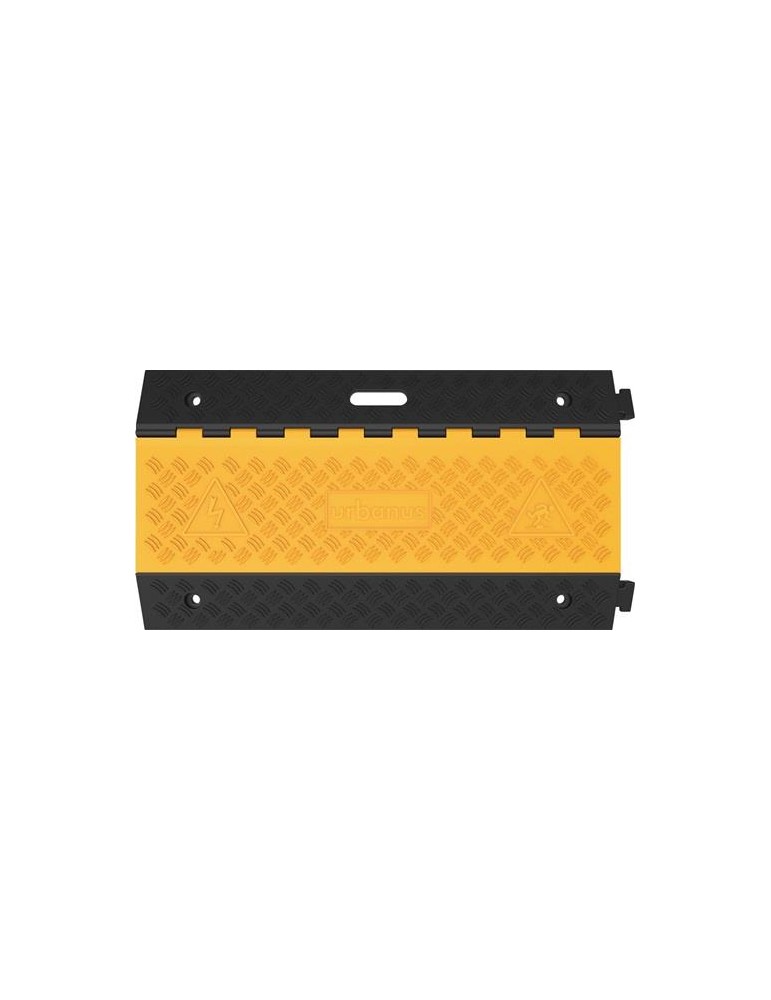 Schlauch- u.Kabelbrücke L900xB500xH50mm Gum.schwarz/gelb 5 Kanäle