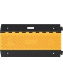 Schlauch- u.Kabelbrücke L900xB500xH50mm Gum.schwarz/gelb 5 Kanäle