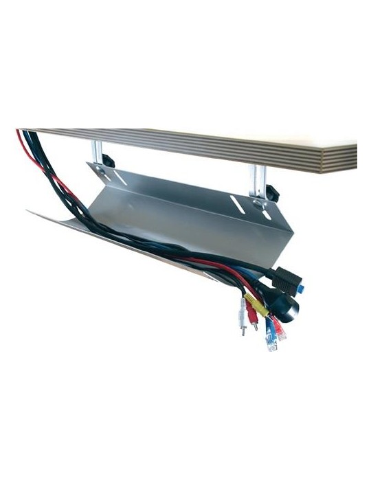 Kabelkanal B760xT185xH100mm silber f.Schreibtisch