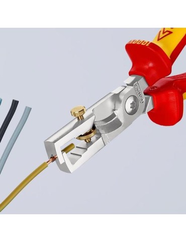 Abisolierzange StriX L.180mm VDE verchr.Mehrkomp.-Hüllen KNIPEX